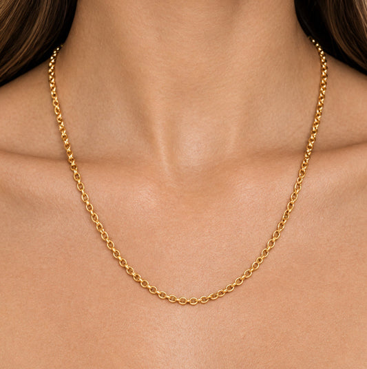 Petite Belcher Chain in 9ct Solid Yellow Gold