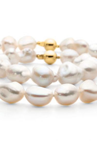 9ct Baroque Freshwater Pearl Strand 45cm