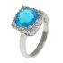 Sterling Silver Blue Cubic Zirconia Dress Ring